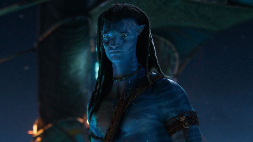 Sam Worthington as Jake Sully in Avatar: Fire and Ash.