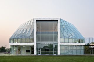 Buffalo AKG Art Museum opens, seen here a geometric dome