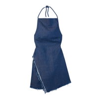 Asymmetric denim halterneck mini dress, £191 | Marques&#39; Almeida