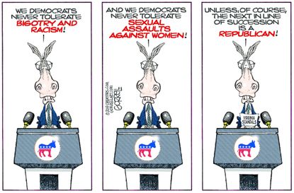 Political Cartoon U.S. Democrats Ralph Northam Virginia