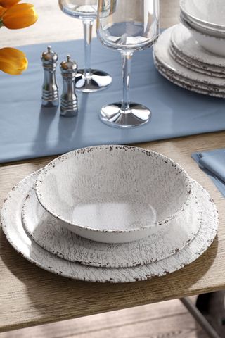 white crackle effect Wayfair dinnerware