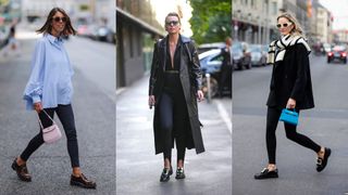 best shoes to wear with leggings: loafers
