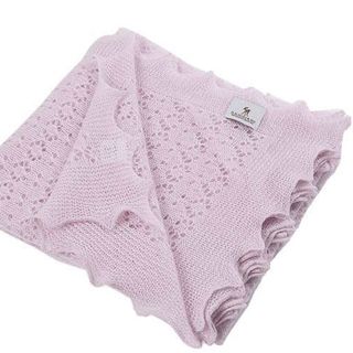 G.H Hurt & Son Cosy Cashmere Baby Shawl Pink