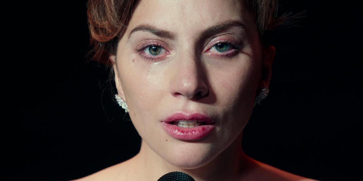 Lady Gaga crying at the end of A Star Is Born