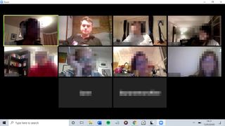 A still from the author's recent bi-monthly Blurred Faces Anonymous meeting