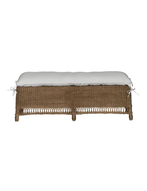 Boxwood Rattan Bench - Shell