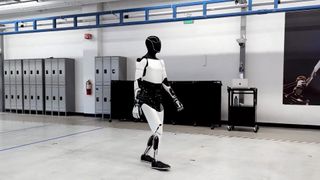 Tesla&#039;s Optimus robot in testing.