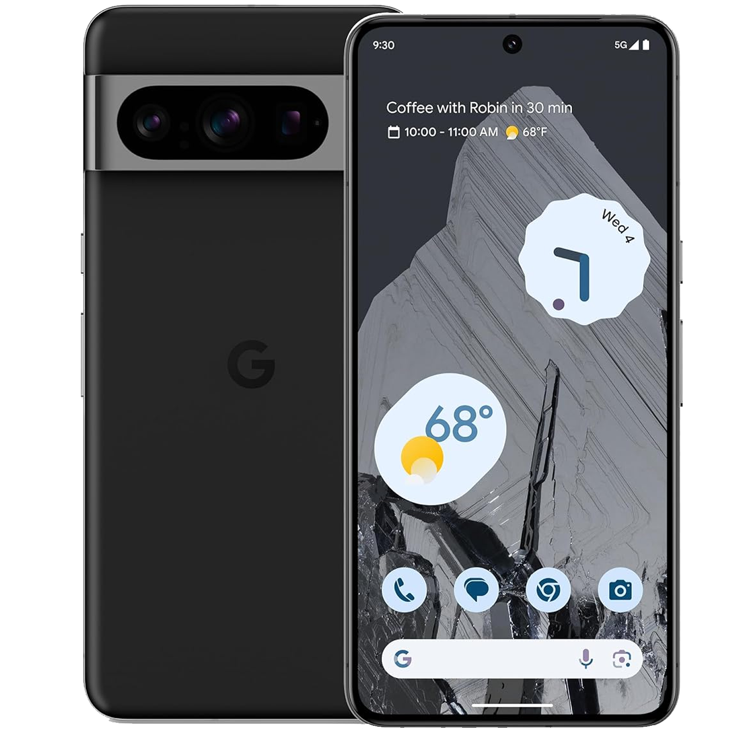 Google Pixel 8 Pro black front and back
