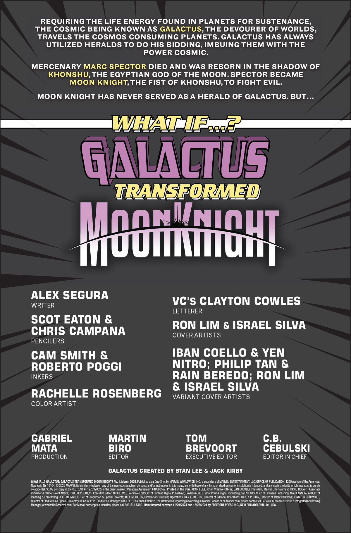 Recap page for What If What If...? Galactus Transformed Moon Knight? #1