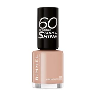 Rimmel 60 Seconds Super Shine Colour Block Nail Polish in shade Kiss in the Nude