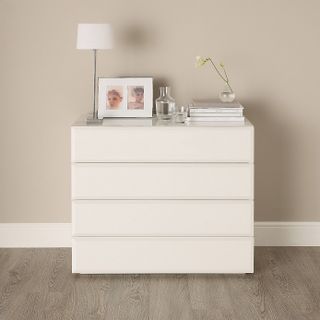 The White Company Carlton White Glass Chest of Drawers