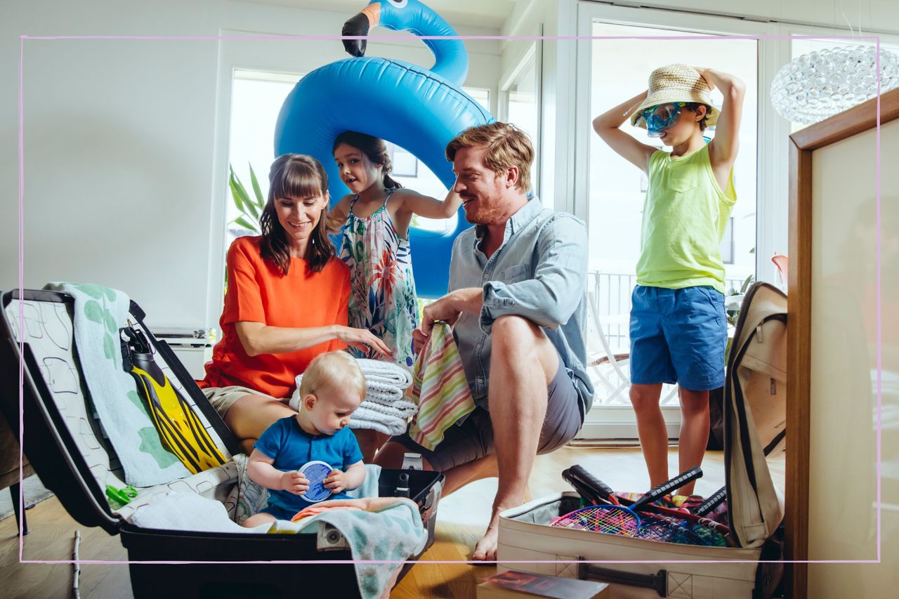 family packing for a holiday