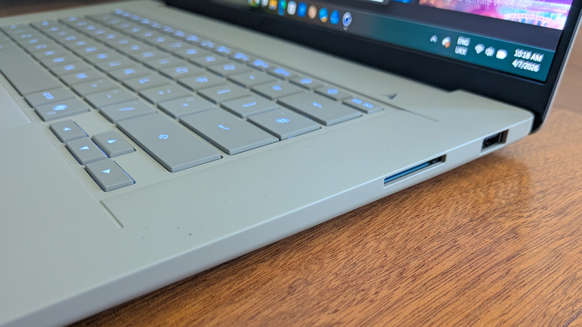 The Asus Zenbook A16 on a desk