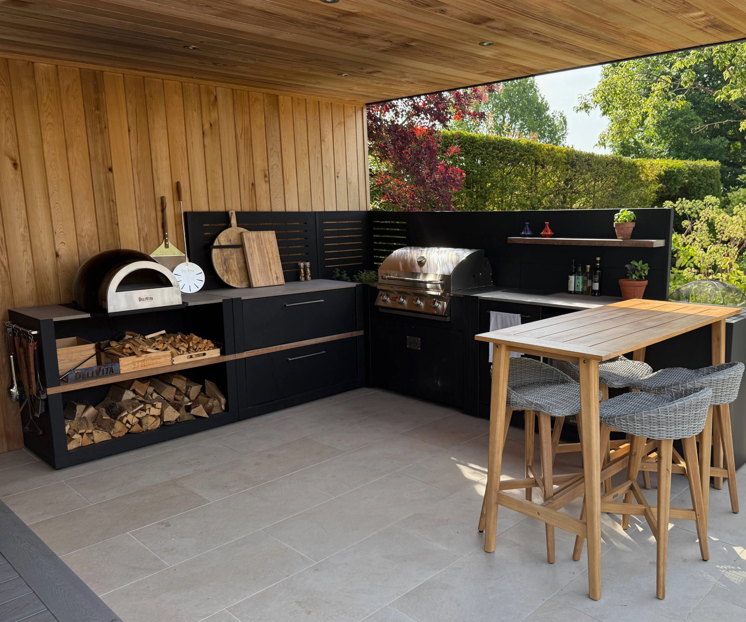 Grillo Outdoor Kitchen in a garden