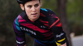 Tiffany Cromwell shows off her Canyon//SRAM racing colours