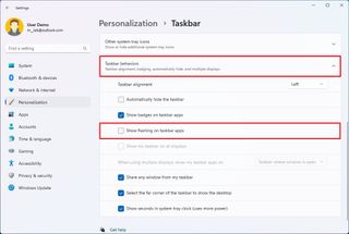 Disable flashing on taskbar apps