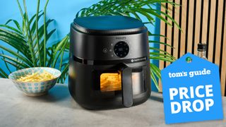 the philips 2000 series air fryer with a window and bright control screen with a tom's guide price drop