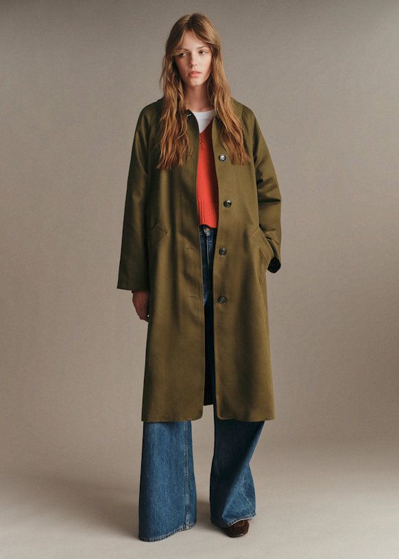 Clyde Coat - Dark Green - Organic Cotton - S&amp;eacute;zane