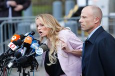 Stormy Daniels and lawyer.