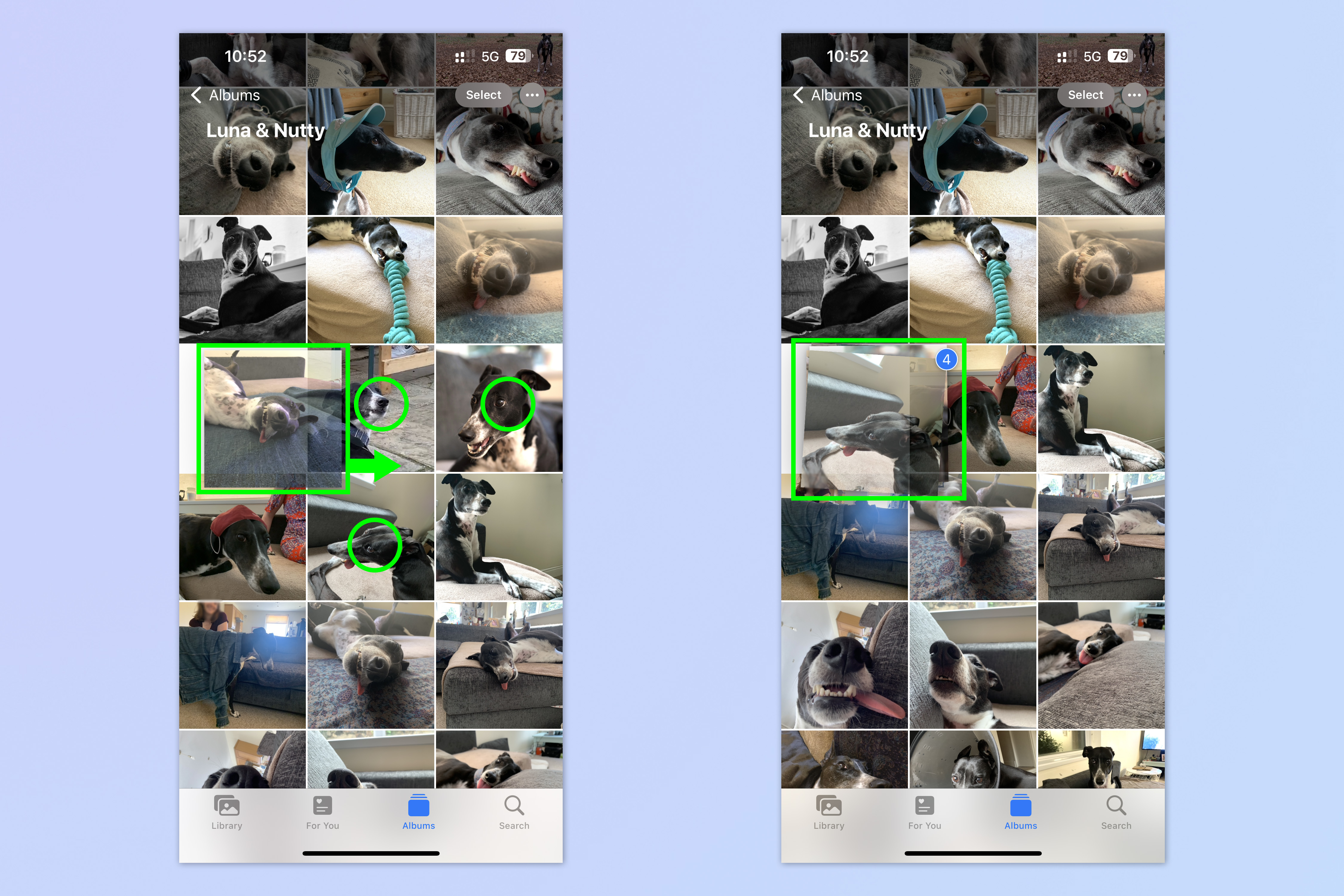 Una captura de pantalla que muestra cómo usar los gestos ocultos de iOS