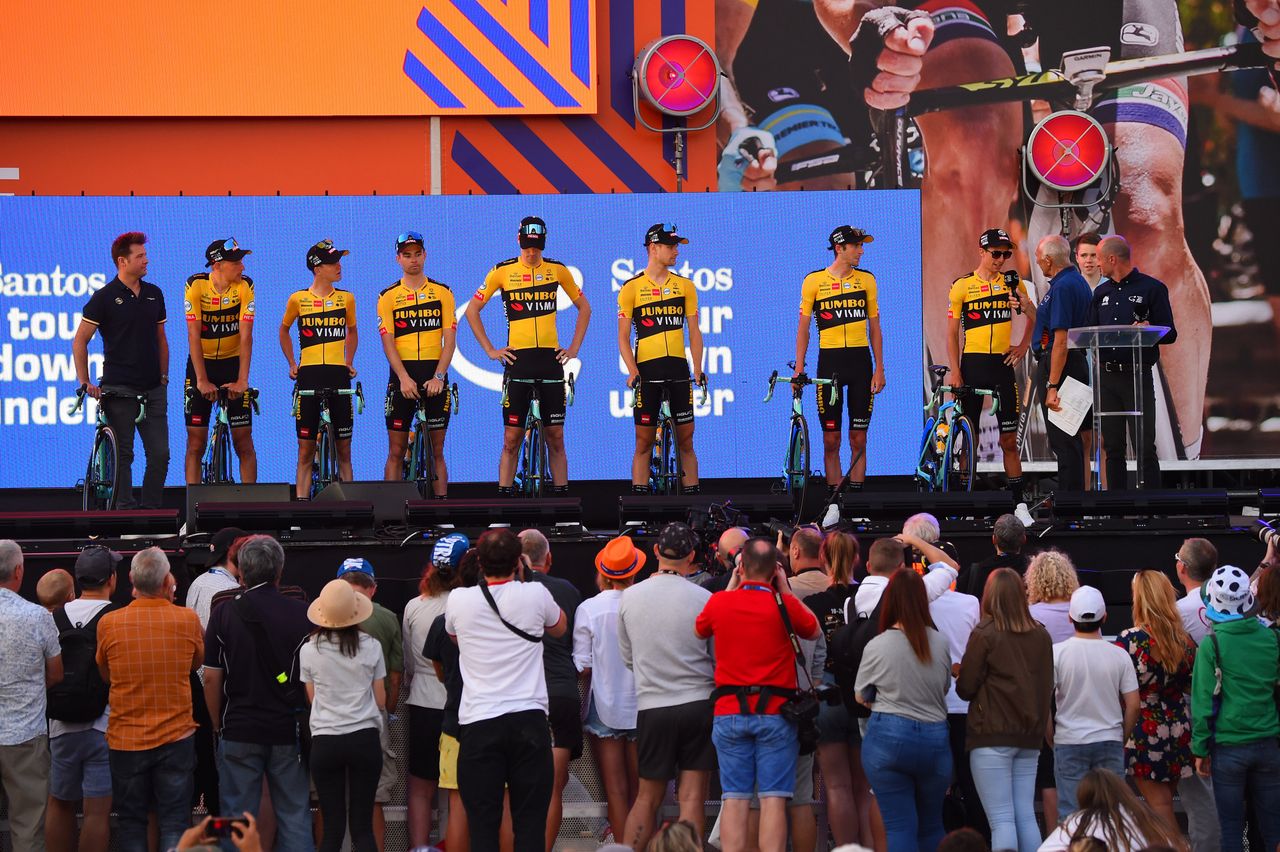 Jumbo-Visma on the stage