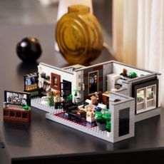 Queer Eye - Fab 5 Loft LEGO set on table