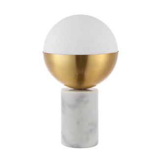 table lamp with globe shaped light