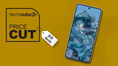 an image of the Google Pixel 8 with a TechRadar deals tag