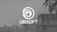 the Ubisoft logo in black and white