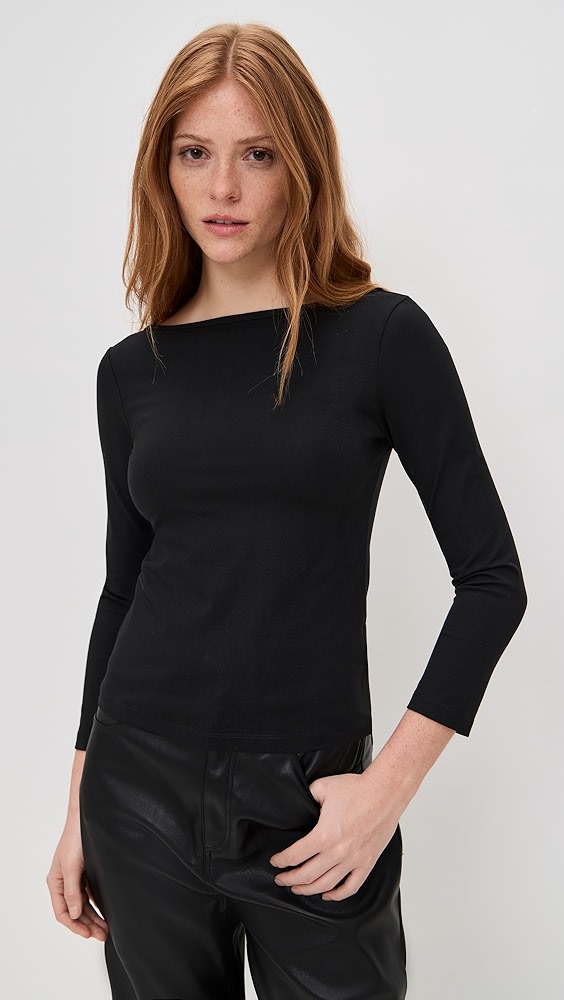 St. Agni Soft Jersey Ballerina Top