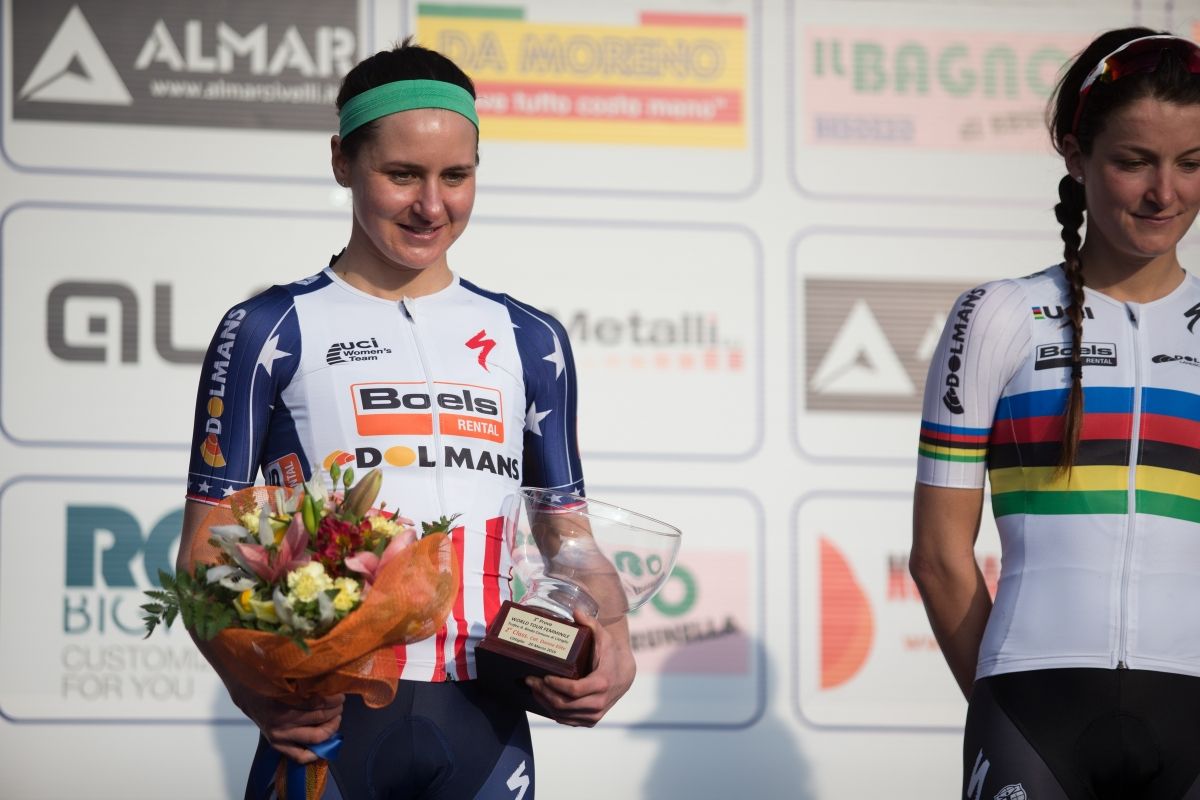 USA Champion Megan Guarnier (Boels Dolmans) was second to her teammate