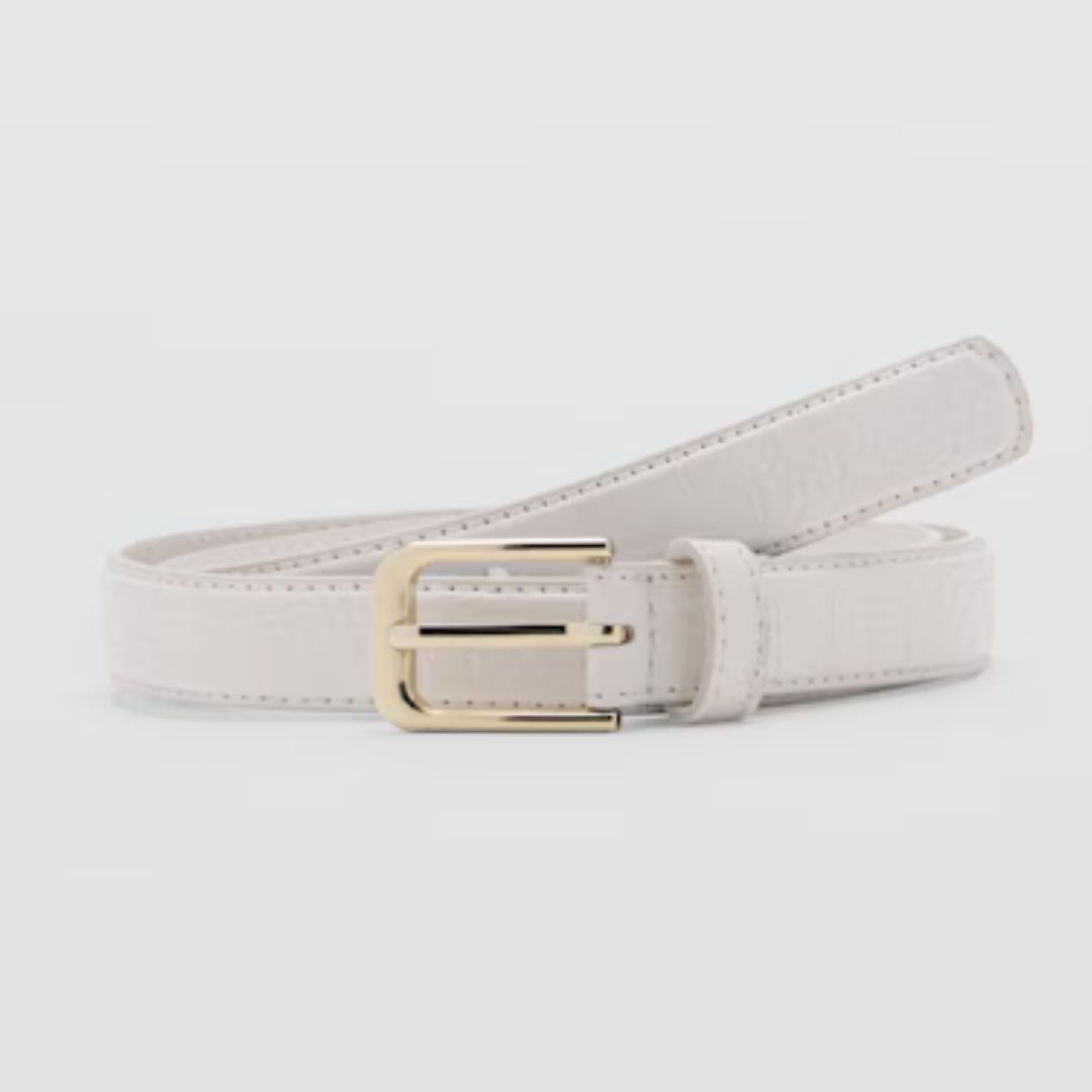 Mango Faux Leather Belt