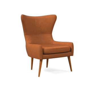 wingback leather chair