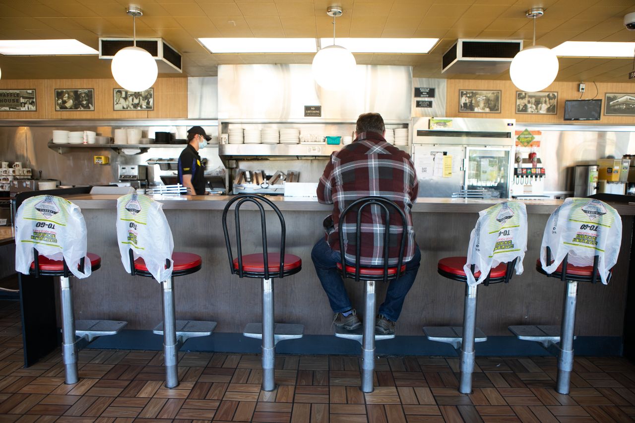 A restaurant reopens in Georgia.