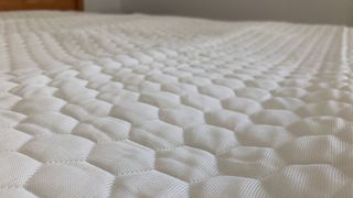 A closer look at the cooling fabric of the Brooklyn Bedding Luxury Cooling Mattress Protector