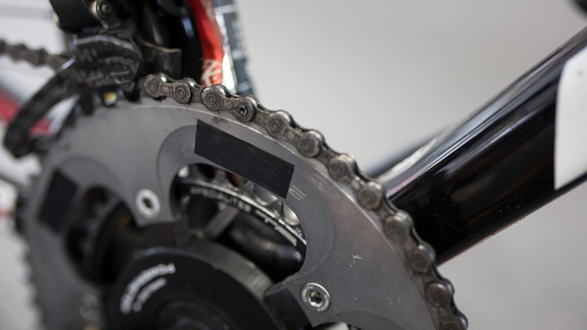 A glimpse of the Shimano Dura-Ace branding