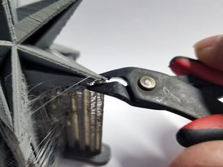 A small set of wire cutters is the easiest way to remove supporting material cleanly. Credit: Richard Baguley