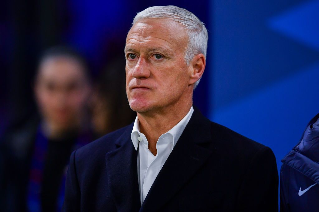 France Euro 2024 squad Didier Deschamps, Head coach of France looks on prior to during the international friendly match between France and Germany at Groupama Stadium on March 23, 2024 in Lyon, France. (Photo by Franco Arland/Getty Images)