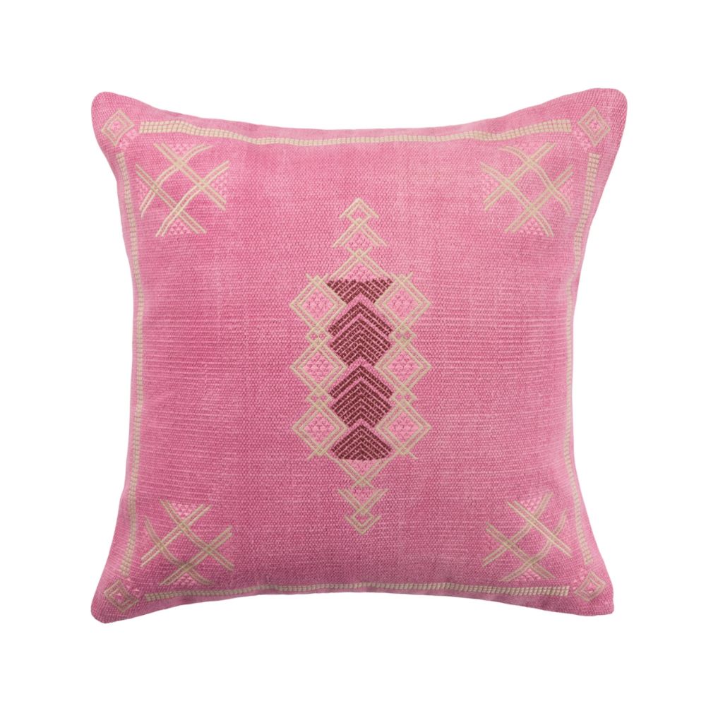 Pink kilim throw pillow