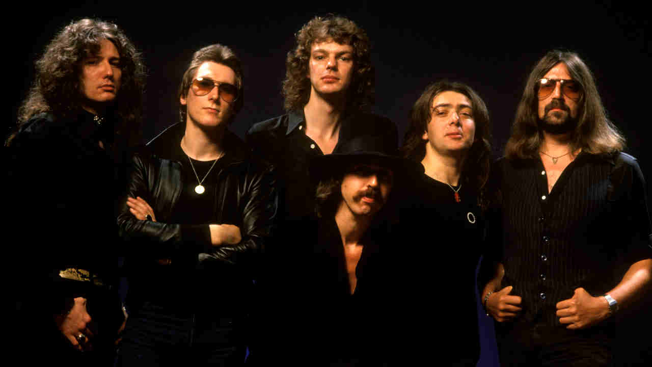 Whitesnake posing for a photograph in the late 1970s