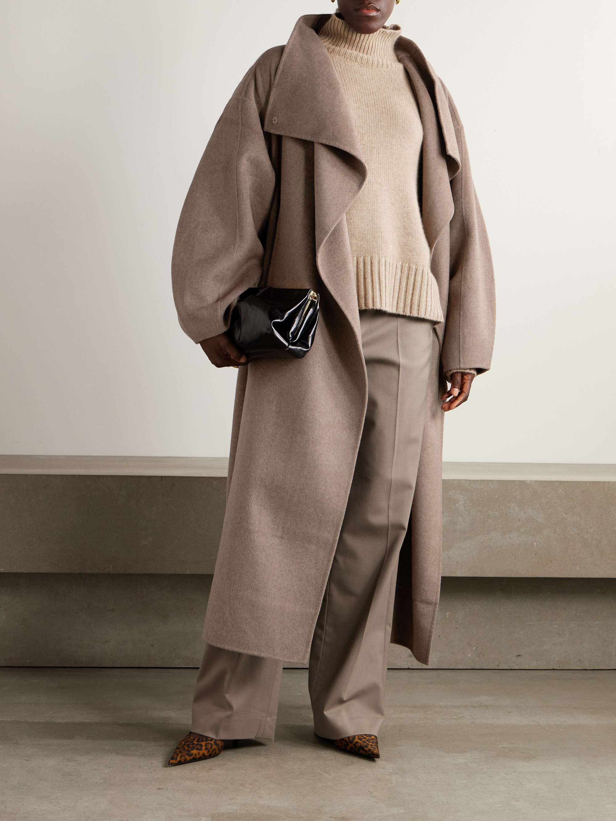 Leroy Oversized Brushed Wool-Blend Coat