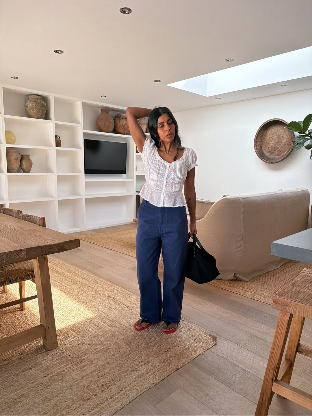 Monikh in a white blouse