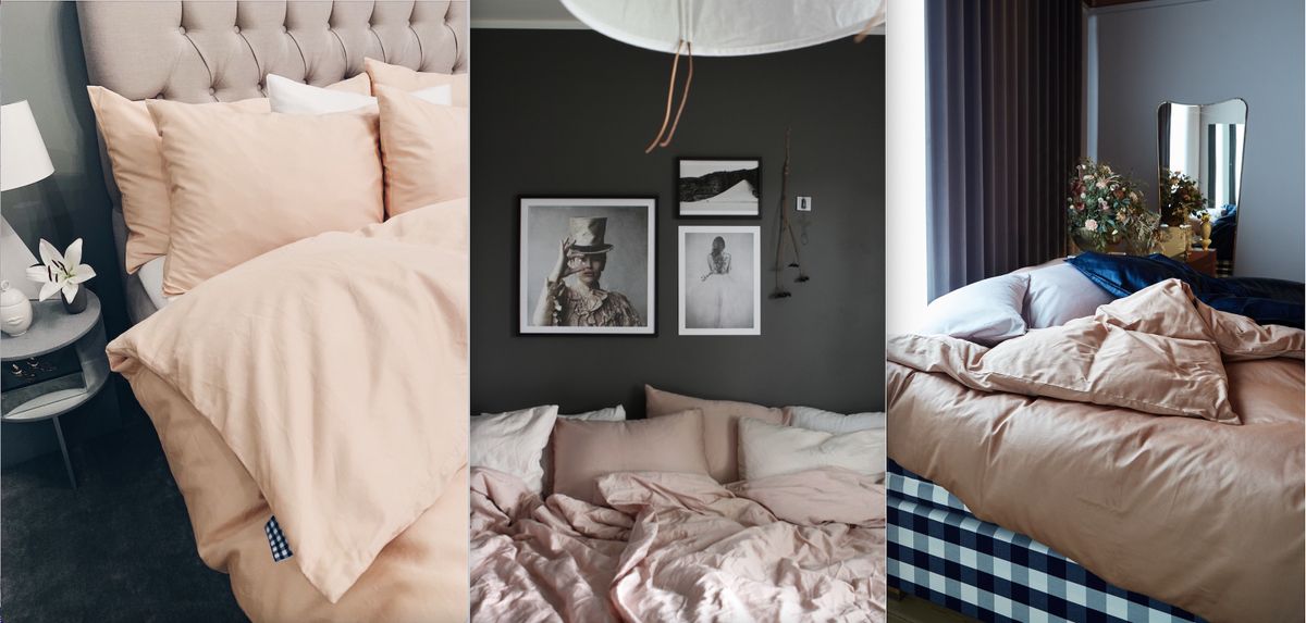 My husband and I sleep under separate comforters on our double bed