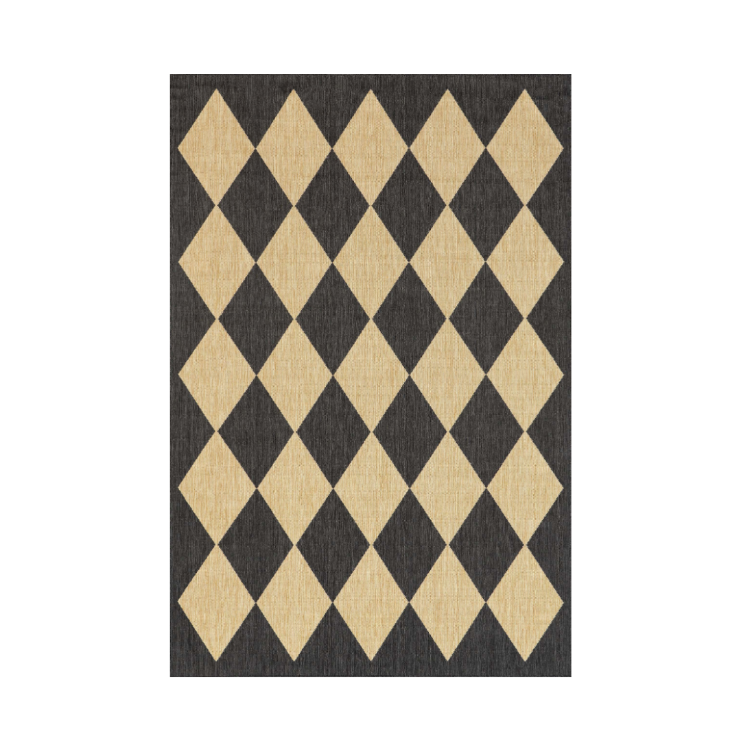 Rugs USA, Adelaide Harlequin Indoor/Outdoor Rug, 4' x 6'