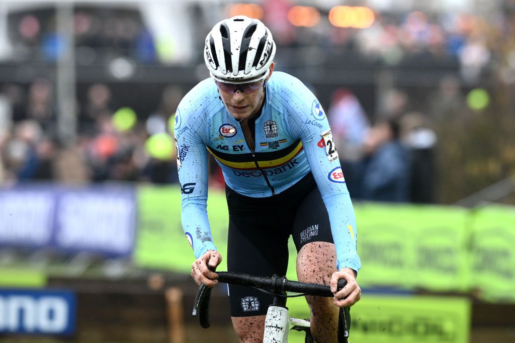 HOOGERHEIDE NETHERLANDS FEBRUARY 04 Marion Norbert Riberolle of Belgium during the 74th World Championships CycloCross 2023 Womens Elite CXWorldCup Hoogerheide2023 on February 04 2023 in Hoogerheide Netherlands Photo by David StockmanGetty Images
