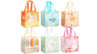 Six colourful Happy Easter Egg Hunt Bags from Amazon - some of this year's best Easter baskets