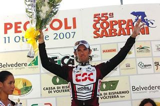 Frank Schleck made the podium at the Coppa Sabatini earlier this month but not the Giro di Lombardia