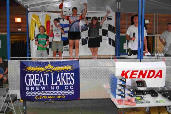 100km Women's podium: 1st - Michelle Peariso, 2nd - Heidi Shilling, 3rd - Amanda Virostko, 4th - Sherry Downing