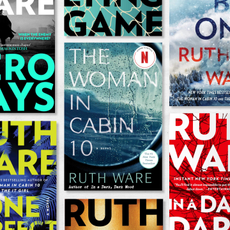 a collage of book covers for books by ruth ware