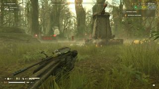 Helldivers 2 Commando mission sneaking past automaton outpost